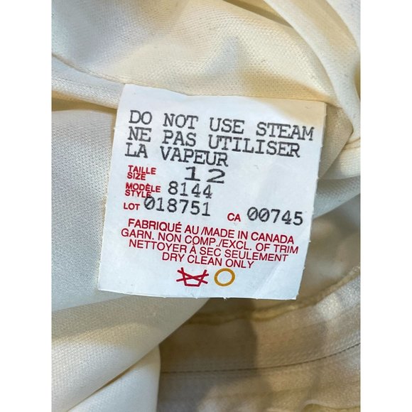 JS Women Ruffle Layered Tank Top Lace Detail V Neck Sleeveless Ivory Size 12 - Picture 6 of 7